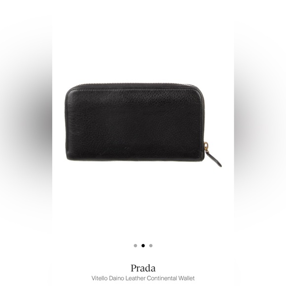 PRADA Vitello Daino Leather Continental Wallet - Picture 2 of 3